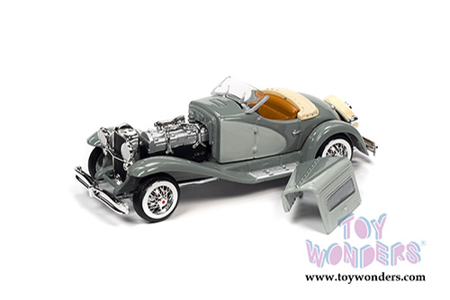 Round 2 Racing Champions Mint - Duesenberg SSJ Speedster (1935, 1/64 scale diecast model car, Light Gray/Dark Gray) RCSP014/24