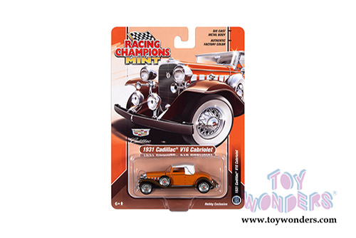 Round 2 Racing Champions Mint - Cadillac&reg; V16 Cabriolet (1931, 1/64 scale diecast model car, Burnt Orange/Brown) RCSP015/24