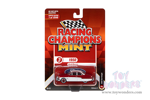 Round 2 Racing Champions Mint 2022 Release 2 | Ford Coupe (1950, 1/64 scale diecast model car, Red/White) RCSP024/24