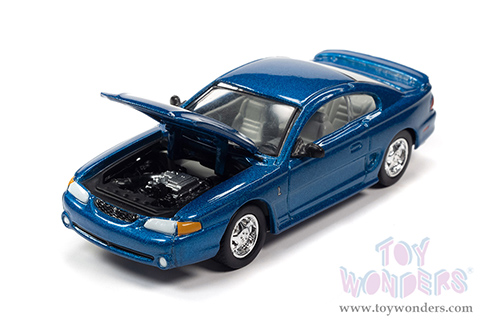 Round 2 Racing Champions Mint 2022 Release 2 | Ford Mustang Cobra (1997, 1/64 scale diecast model car, Blue Metallic) RCSP025/24