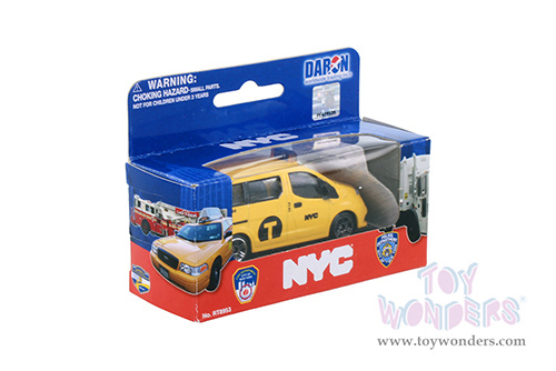 Daron Realtoy® - N.Y.C. Nissan Taxi Van (3" diecast model car, Yellow) RT8953N