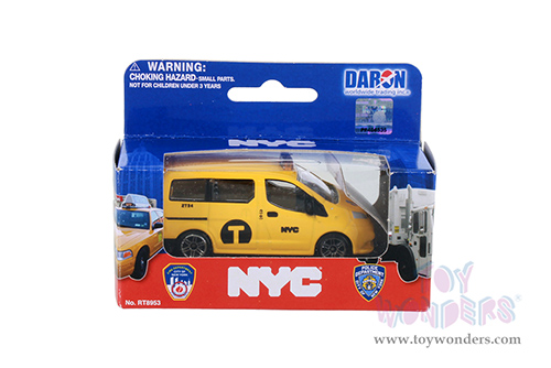 Daron Realtoy® - N.Y.C. Nissan Taxi Van (3" diecast model car, Yellow) RT8953N
