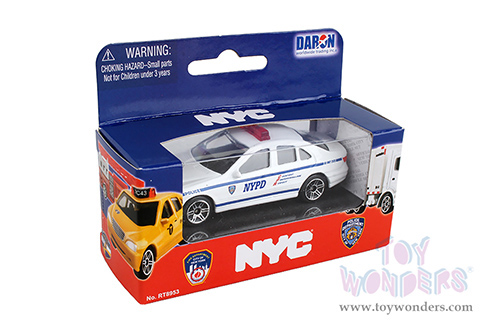 Daron Realtoy® - N.Y.P.D. Police Car (3" diecast model car, White) RT8953P