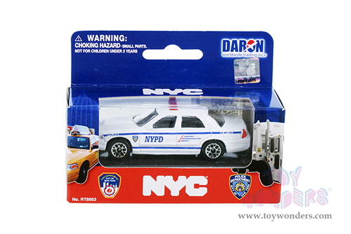 Daron Realtoy® - N.Y.P.D. Police Car (3" diecast model car, White) RT8953P