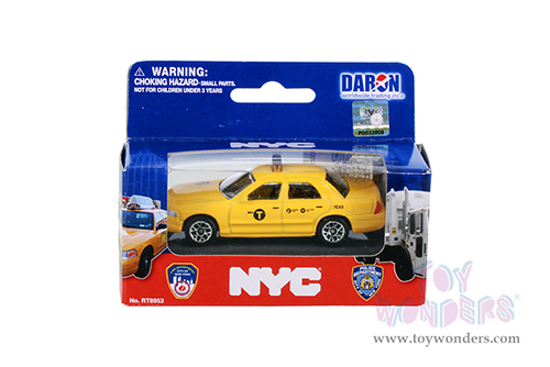 Daron Realtoy® - N.Y.C. Ford Taxi Cab (3" diecast model car, Yellow) RT8953T