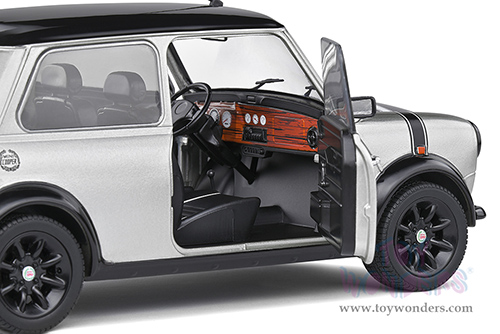 Solido - Mini Cooper Sport "Street Fighter" (1998, 1/18 scale diecast model car, Platinum Silver/Black hood and top) S1800608