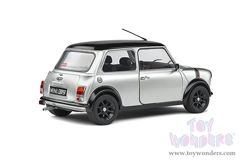 Solido - Mini Cooper Sport "Street Fighter" (1998, 1/18 scale diecast model car, Platinum Silver/Black hood and top) S1800608