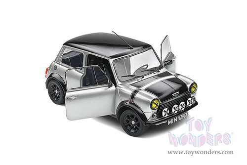Solido - Mini Cooper Sport "Street Fighter" (1998, 1/18 scale diecast model car, Platinum Silver/Black hood and top) S1800608