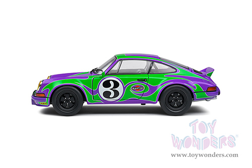 Solido Competition - Porsche 911 RSR #3 Gérard Larrousse/Willi Kauhsen "Purple Hippy Tribute" 24 Hours of Le Mans (1973, 1/18 scale diecast model car, Purple/Green) S1801117
