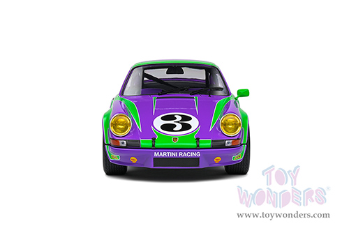 Solido Competition - Porsche 911 RSR #3 Gérard Larrousse/Willi Kauhsen "Purple Hippy Tribute" 24 Hours of Le Mans (1973, 1/18 scale diecast model car, Purple/Green) S1801117