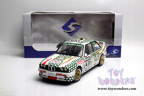 Solido - BMW E30 M3 DTM #43 DTM Allen Berg Hardtop (1991, 1/18 scale diecast model car, White/Green) S1801505