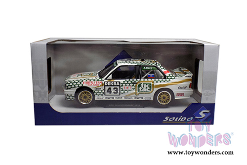 Solido - BMW E30 M3 DTM #43 DTM Allen Berg Hardtop (1991, 1/18 scale diecast model car, White/Green) S1801505