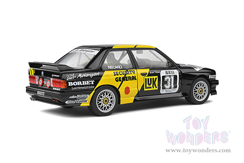 Solido Competition - BMW E30 M3 #31 Kurt Thiim "LuK" DTM Deutsche Tourenwagen Masters (1988, 1/18 scale diecast model car, Black/Yellow) S1801508