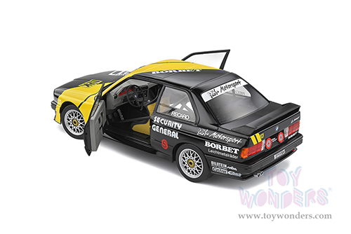 Solido Competition - BMW E30 M3 #31 Kurt Thiim "LuK" DTM Deutsche Tourenwagen Masters (1988, 1/18 scale diecast model car, Black/Yellow) S1801508