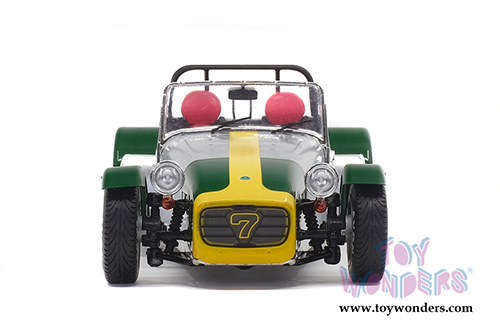 Solido - Lotus 7 Aluminum Body Convertible (1989, 1/18 scale diecast model car, Aluminium Body & Green Nose) S1801803