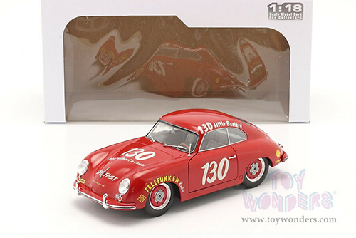 Solido Competition - Porsche 356 Pre-A #130 James Dean Tribute (1953, 1/18 scale diecast model car, Red) S1802804