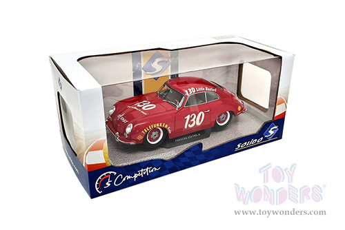 Solido Competition - Porsche 356 Pre-A #130 James Dean Tribute (1953, 1/18 scale diecast model car, Red) S1802804
