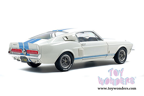 Solido - Shelby Mustang GT500 Hardtop (1967, 1/18 scale diecast model car, White/w Blue stripes) S1802901