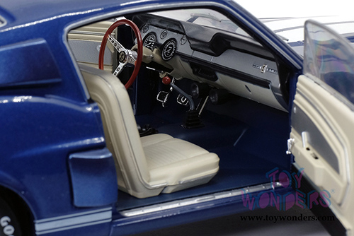 Solido - Ford Mustang Shelby GT500 Hardtop (1967, 1/18 scale diecast model car, Nightmist Blue/White) S1802903