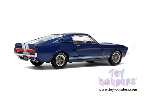 Solido - Ford Mustang Shelby GT500 Hardtop (1967, 1/18 scale diecast model car, Nightmist Blue/White) S1802903