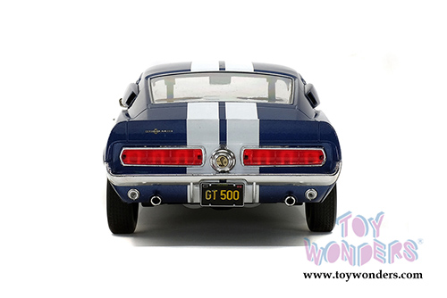 Solido - Ford Mustang Shelby GT500 Hardtop (1967, 1/18 scale diecast model car, Nightmist Blue/White) S1802903
