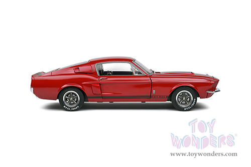 Solido - Shelby GT500 (1967, 1/18 scale diecast model car, Burgundy Red/Black stripes) S1802909