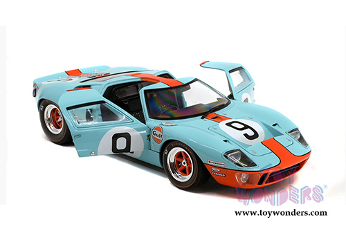 Solido - Ford GT40 MKI #9 Gulf&reg; Oil 24H of Le Mans (1/18 scale diecast model car, Light Blue/Orange) S1803001