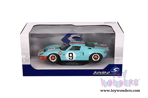 Solido - Ford GT40 MKI #9 Gulf&reg; Oil 24H of Le Mans (1/18 scale diecast model car, Light Blue/Orange) S1803001