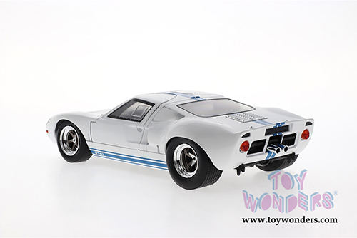 Solido - Ford GT40 Widebody T-Top (1968, 1/18 scale diecast model car, White w/Blue) S1803002