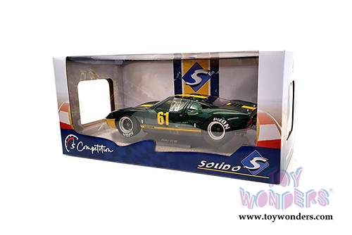 Solido Competition - Ford GT40 MK.1 #61 - Jim Clark Ford Performance Collection (1966, 1/18 scale diecast model car, Green/Yellow) S1803004