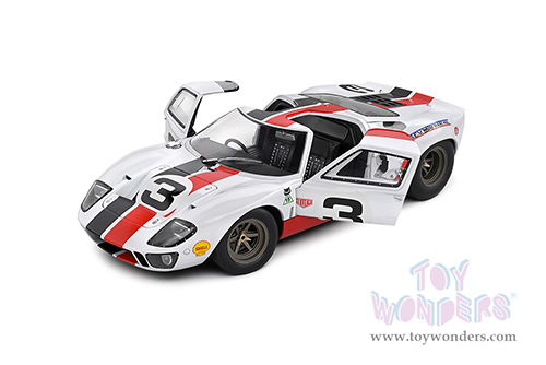 Solido Competition - Ford GT40 MK.1 #3 - Eric Dean Design (2015, 1/18 scale diecast model car, White/Red/Black stripes) S1803010