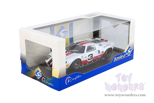 Solido Competition - Ford GT40 MK.1 #3 - Eric Dean Design (2015, 1/18 scale diecast model car, White/Red/Black stripes) S1803010