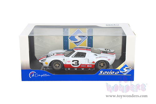 Solido Competition - Ford GT40 MK.1 #3 - Eric Dean Design (2015, 1/18 scale diecast model car, White/Red/Black stripes) S1803010