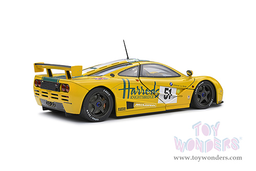 Solido Competition - McLaren F1 GTR Short Tail #51 24H of Le Mans (1995) Andy Wallace / Derek Bell / Justin Bell "Harrod's" (1/18 scale diecast model car, Yellow/Green) S1804105