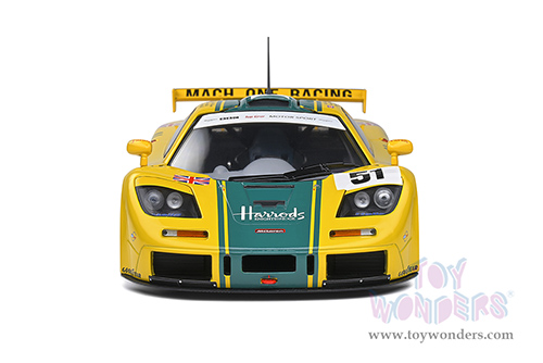 Solido Competition - McLaren F1 GTR Short Tail #51 24H of Le Mans (1995) Andy Wallace / Derek Bell / Justin Bell "Harrod's" (1/18 scale diecast model car, Yellow/Green) S1804105