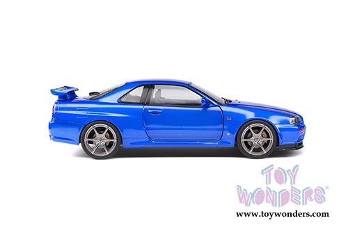Solido - Nissan Skyline GT-R (R34) Hardtop (1999, 1/18 scale diecast model car, Bayside Blue) S1804301
