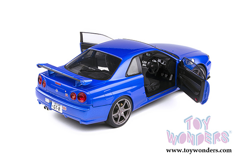 Solido - Nissan Skyline GT-R (R34) Hardtop (1999, 1/18 scale diecast model car, Bayside Blue) S1804301