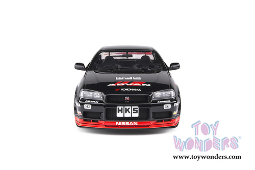 Solido - Nissan Skyline GT-R (R34) Advant Drift Livery Hardtop (1999, 1/18 scale diecast model car, Black/Red) S1804302