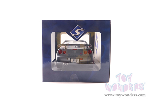 Solido - Nissan Skyline (R34) GT-R Hardtop (1999, 1/18 scale diecast model car, Silver/Purple accents) S1804310