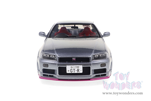 Solido - Nissan Skyline (R34) GT-R Hardtop (1999, 1/18 scale diecast model car, Silver/Purple accents) S1804310
