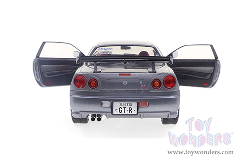 Solido - Nissan Skyline (R34) GT-R Hardtop (1999, 1/18 scale diecast model car, Silver/Purple accents) S1804310