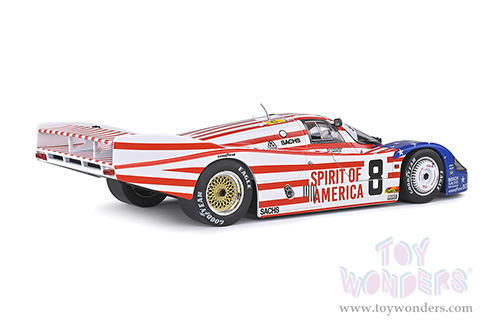 Solido Competition - Porsche 956LH RHD #8 G. Follmer - J. Morton - K. Miller "Spirit of America" 24H of Le Mans (1986, 1/18 scale diecast model car, Red/White/Blue) S1805503