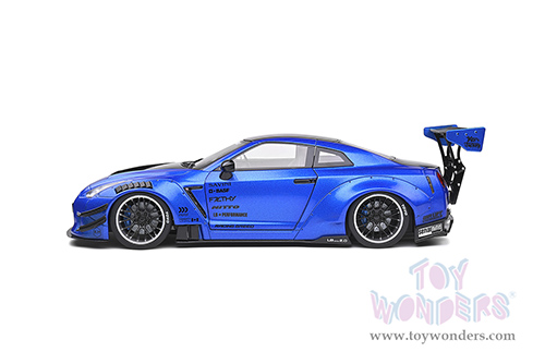 Solido - Nissan GT-R with Liberty Walk Body Kit 2.0 (2020, 1/18 scale diecast model car, Blue/Black) S1805801