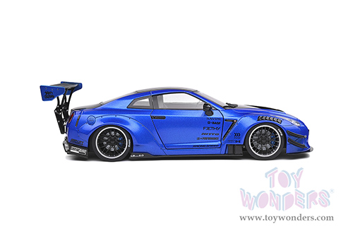Solido - Nissan GT-R with Liberty Walk Body Kit 2.0 (2020, 1/18 scale diecast model car, Blue/Black) S1805801