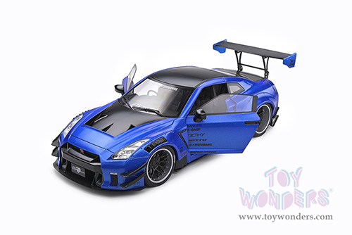 Solido - Nissan GT-R with Liberty Walk Body Kit 2.0 (2020, 1/18 scale diecast model car, Blue/Black) S1805801