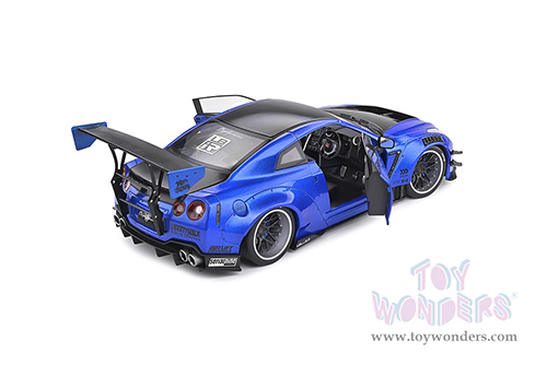 Solido - Nissan GT-R with Liberty Walk Body Kit 2.0 (2020, 1/18 scale diecast model car, Blue/Black) S1805801