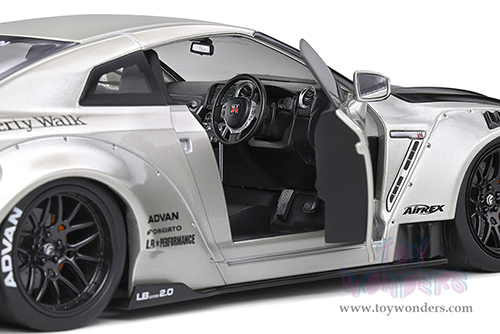 Solido - Nissan Skyline GT-R (R35) "Liberty Walk" Body Kit (2020, 1/18 scale diecast model car, Pearl Gray) S1805802
