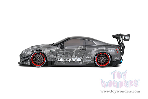 Solido - Nissan GT-R (R35) with Liberty Walk 2.0 Body Kit - Catalogue Design (2020, 1/18 scale diecast model car, Dark Gray) S1805810