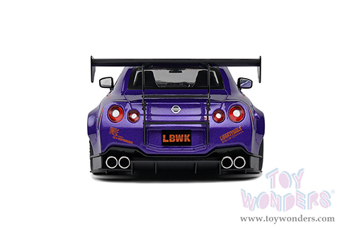 Solido - Nissan GT-R (R35) with Liberty Walk 2.0 Body Kit - Purplezilla (2022, 1/18 scale diecast model car, Purple) S1805812
