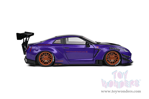 Solido - Nissan GT-R (R35) with Liberty Walk 2.0 Body Kit - Purplezilla (2022, 1/18 scale diecast model car, Purple) S1805812